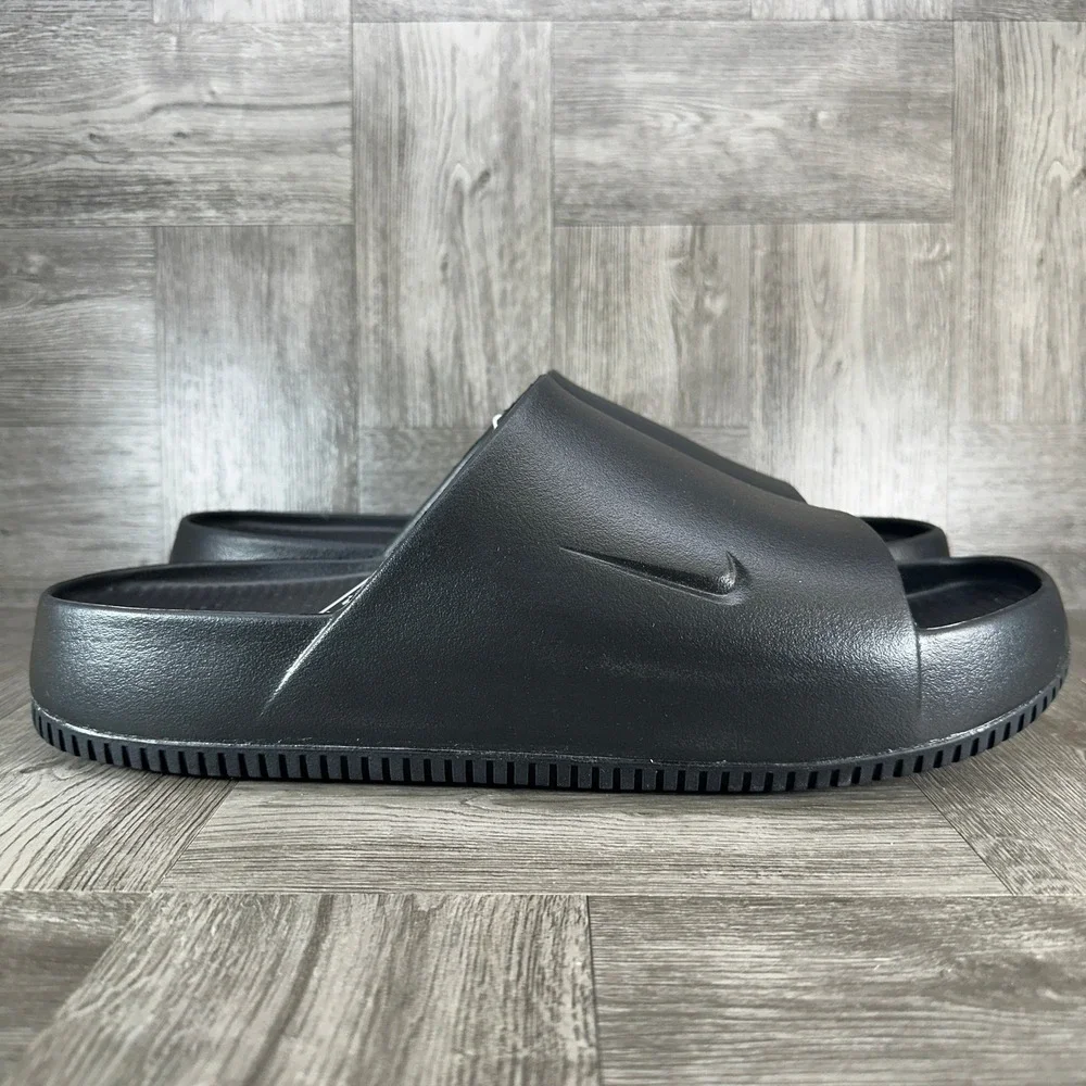 Nike Calm Slide Mens 18 Black Minimalist Foam Comfort NEW FD4116-001